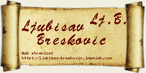 Ljubisav Brešković vizit kartica